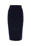 Bottega Veneta Midnight Blue Cashmere Blend Skirt In Navy