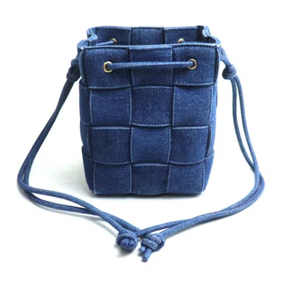 Pre-owned Bottega Veneta Dark Blue Cotton Shoulder Bag ()