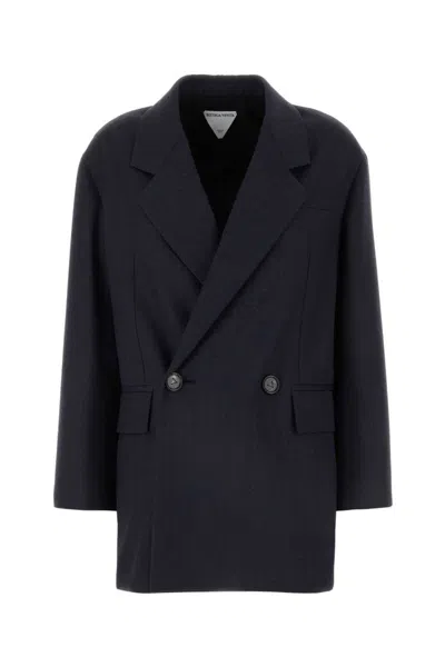 BOTTEGA VENETA DARK BLUE DOUBLE BREASTED BLAZER