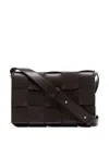 Bottega Veneta Padded Cassette Leather Cross-body Bag In Dark Brown