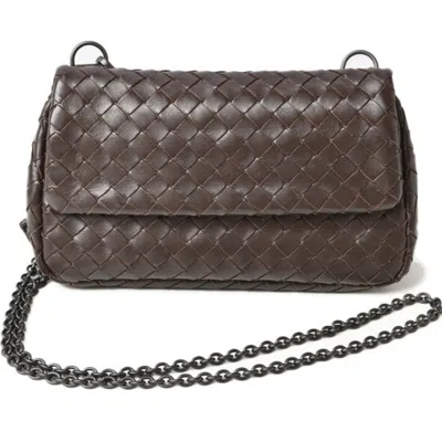 Pre-owned Bottega Veneta Dark Brown Clutch Bag Pochette Shoulder Bag ()