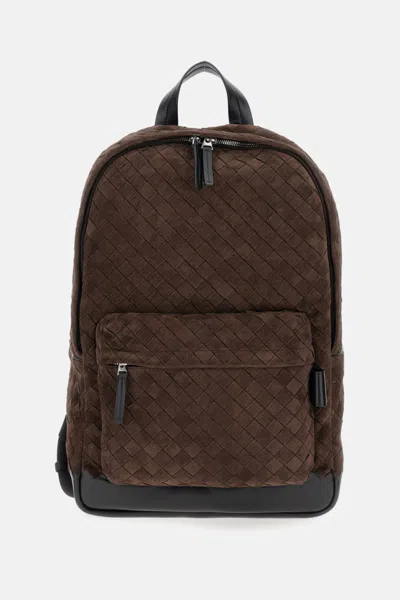 Bottega Veneta Dark Brown Intecciato Backpacks