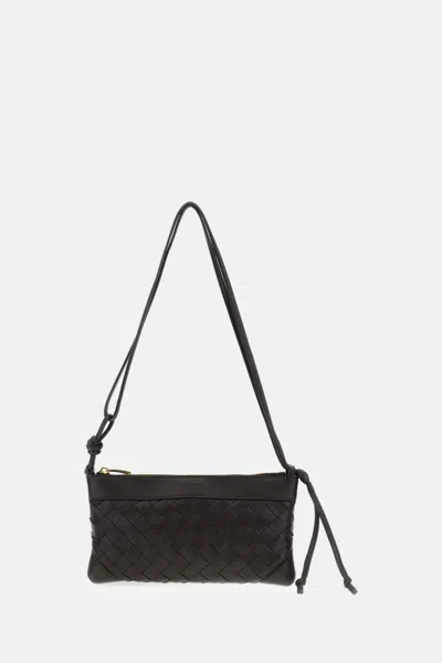 Bottega Veneta Dark Brown Intrecciato Clutch