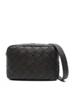Bottega Veneta Dark Brown Intrecciato Crossbody Bag In Dark Brown