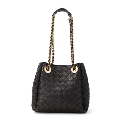 Bottega Veneta Dark Brown Intrecciato Shoulder Bag