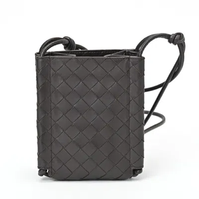 Pre-owned Bottega Veneta Dark Brown Intrecciato Shoulder Bag ()