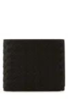 Bottega Veneta Intrecciato Bi-fold Wallet In Dark Brown