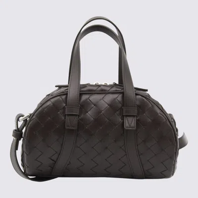 Bottega Veneta Dark Brown Leather Bag In Silver