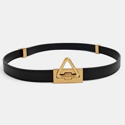 Pre-owned Bottega Veneta Dark Brown Leather Belt