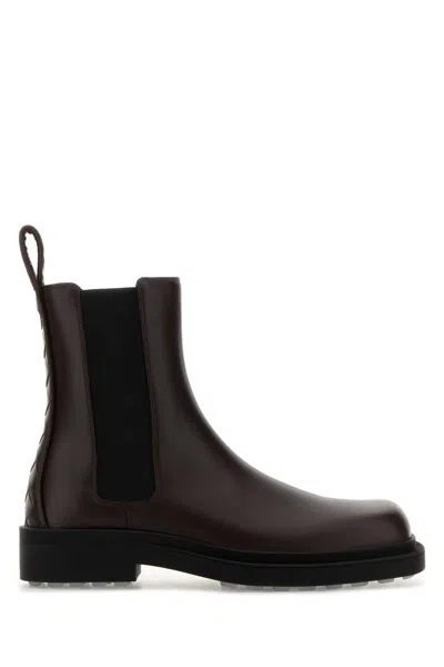 Bottega Veneta Leather Intrecciato-detail Ben Chelsea Boots In Black