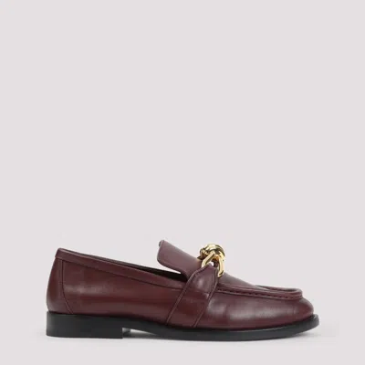 BOTTEGA VENETA DARK BROWN LEATHER LOAFERS