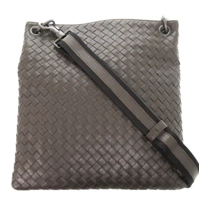 Pre-owned Bottega Veneta Dark Brown Leather Shoulder Bag ()