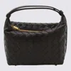 Bottega Veneta Dark Brown Leather Wallace Shoulder Bag In Brown