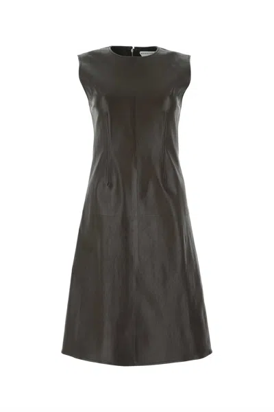 Bottega Veneta Dark Brown Nappa Leather Dress