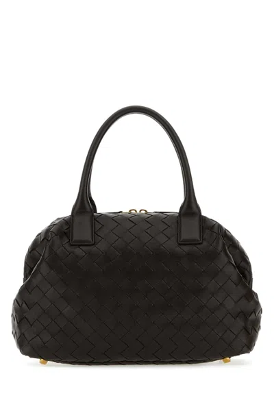 Bottega Veneta Dark Brown Nappa Leather Medium Handbag In Fondant