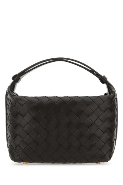 Bottega Veneta Dark Brown Nappa Leather Mini Wallace Handbag