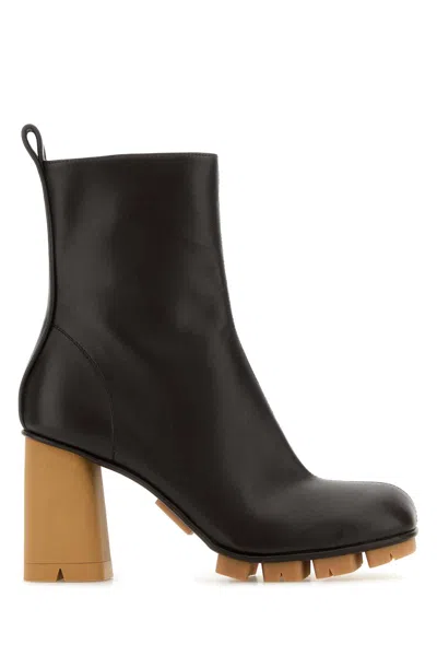 Bottega Veneta Shore 70 Nappa Leather Ankle Boots In Brown