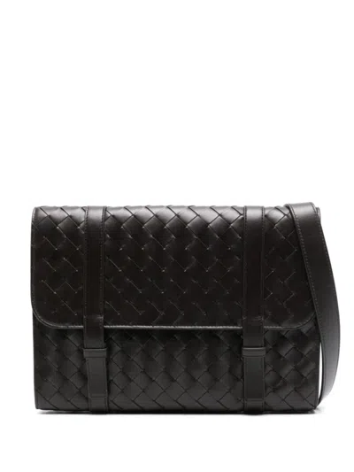 Bottega Veneta Dark Brown Piccolo Messenger Bag