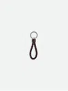 Bottega Veneta Intertwining Keychain In Dark Brown