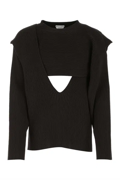 Bottega Veneta Dark Brown Viscose Blend Sweater In 2021