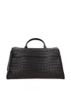 Bottega Veneta Dark Brown Zip Tape Duffle Bag In Dark Brown