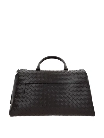 Bottega Veneta Dark Brown Zip Tape Duffle Bag