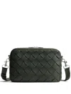 Bottega Veneta Dark Green Intrecciato Crossbody Bag In Dark Green