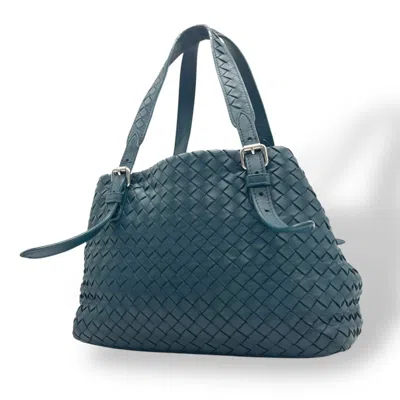 Pre-owned Bottega Veneta Dark Green Intrecciato Handbag Tote Bag ()