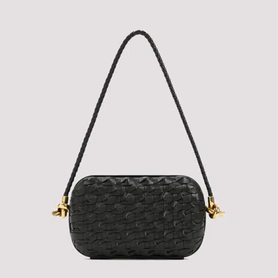 Bottega Veneta Dark Green Knot With Strap Lamb Leather Clutch