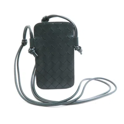 Pre-owned Bottega Veneta Dark Green Leather Pouch Shoulder Bag ()