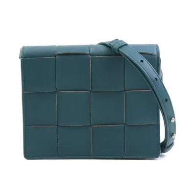 Pre-owned Bottega Veneta Dark Green Leather Shoulder Bag ()