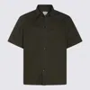 Bottega Veneta Light Cotton Twill Short Sleeved Shirt In Khaki