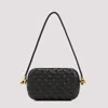 Bottega Veneta Dark Green Knot With Strap Lamb Leather Clutch In Dark Green