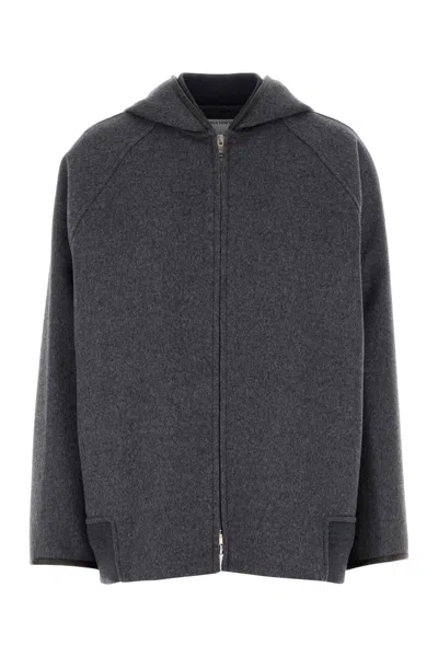 BOTTEGA VENETA DARK GREY WOOL JACKET