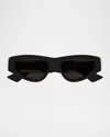 Bottega Veneta Dash Acetate Cat-eye Sunglasses In Black