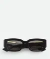 Bottega Veneta Dash Rectangular Sunglasses In Black