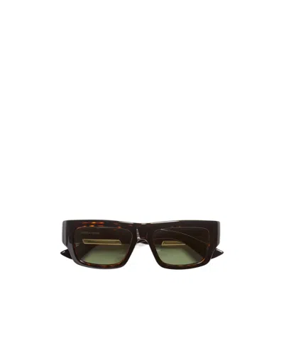 Bottega Veneta Rechteckige Dash Sonnenbrille In Green