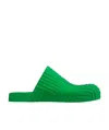 Bottega Veneta Green Slider Sandal In Green