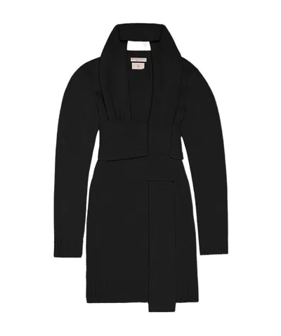 Bottega Veneta Deconstructed Wrap Dress In Black