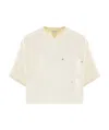 Bottega Veneta Decorative-stitching Cropped T-shirt In White