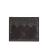 Bottega Veneta Intrecciato 15 Degrade Taurillon Credit Card Case In Brown