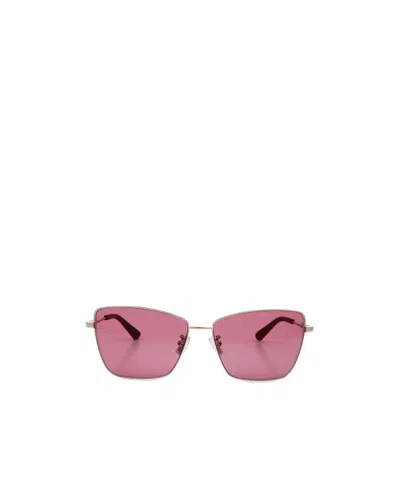 Bottega Veneta Delicate Metal Cat's Eye Semi-frame Sunglasses In Transparent