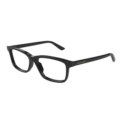 Bottega Veneta Demo Rectangular Men's Eyeglasses Bv1314o 001 55 In Black
