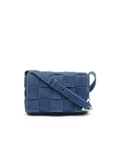 Bottega Veneta Denim Cassette Bag In Blue