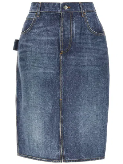 BOTTEGA VENETA BOTTEGA VENETA DENIM COTTON SKIRT