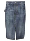 Bottega Veneta Denim Cotton Skirt