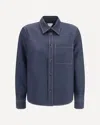 Bottega Veneta Women Denim-effect Mélange Wool Shirt