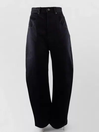 Bottega Veneta Denim High-rise Straight-leg Jeans In Black