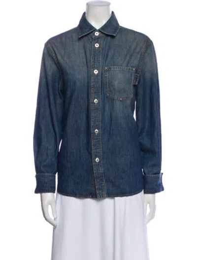 Pre-owned Bottega Veneta Denim Jacket In Blue