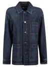 Bottega Veneta Indigo Single-breasted Denim Jacket In Blue